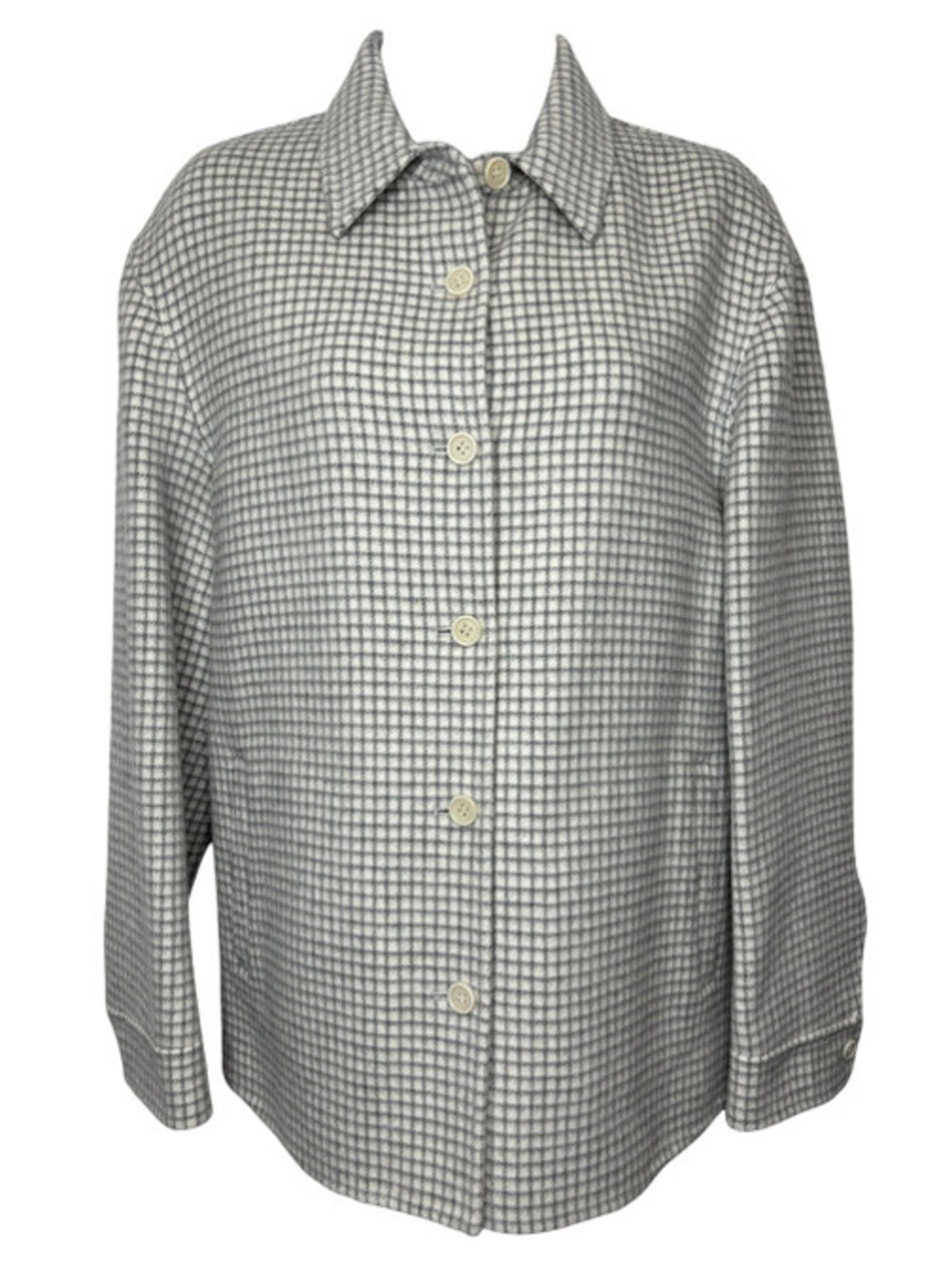 Theory Wool Check Shirt Jacket